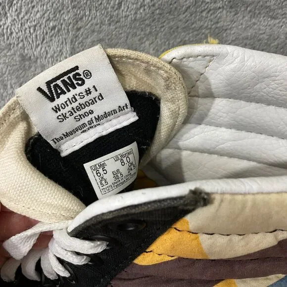 Vans MoMA Shoes Sk8-Hi Museum of Modern Art Skate Sneaker 2020 Women 8 Rainbow - Picture 10 of 12